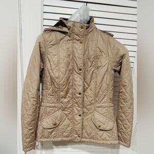 Barbour Quilted Beige Utility Jacket